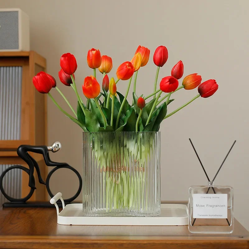 5pcs Artificial Flowers Soft Tulip  Real Touch