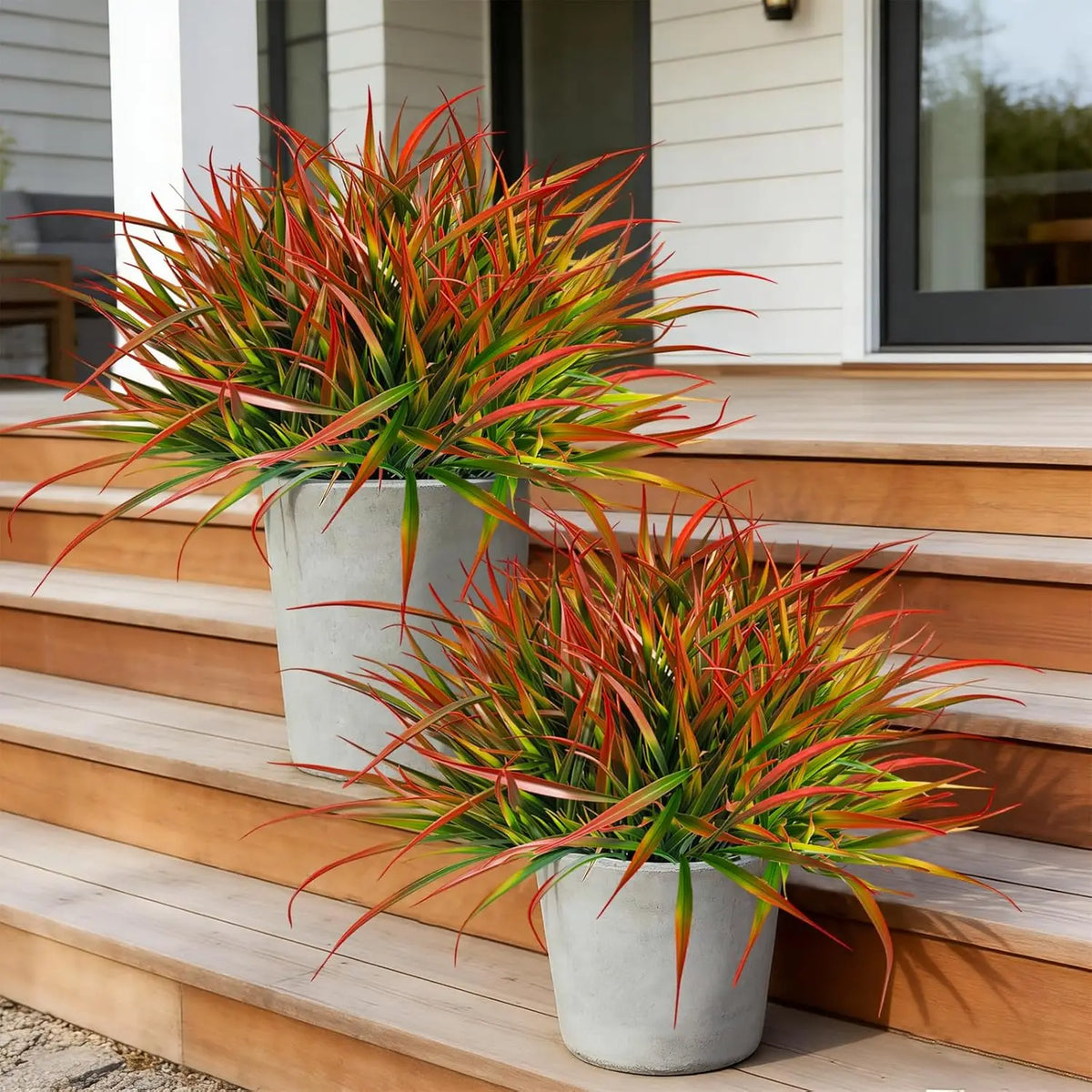 6 Bouquets (No Pot) UV Resistant Artificial Grass Plant