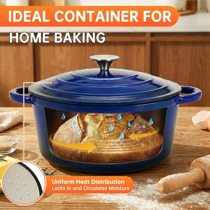 Nonstick Enameled Cast Iron Cookware Set, 7Pcs Pots and Pans Set.....