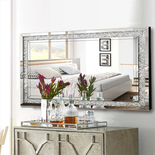 48x24 Inches Crystal Crush Diamond Wall Mirror....