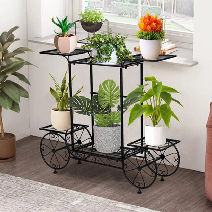 Metal Garden Cart Stand Flower Pot Holder....