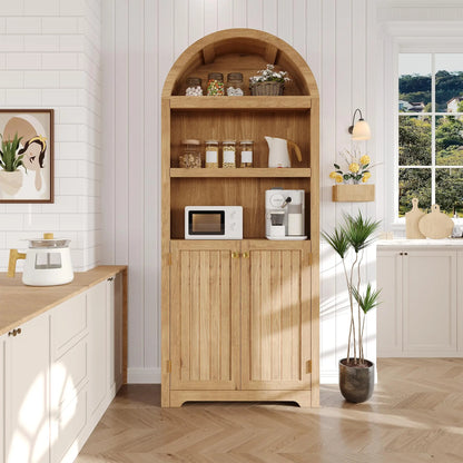 Bookcase with Doors, 71 Inch Tall , Wooden Bookshelf
