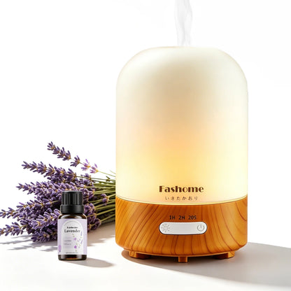 Essential Oil Diffuser, Ultrasonic Humidifier, Hand Blown Glass, Auto Shut-Off, 3 Modes White Lights, 3.3 Oz.3 Color.....