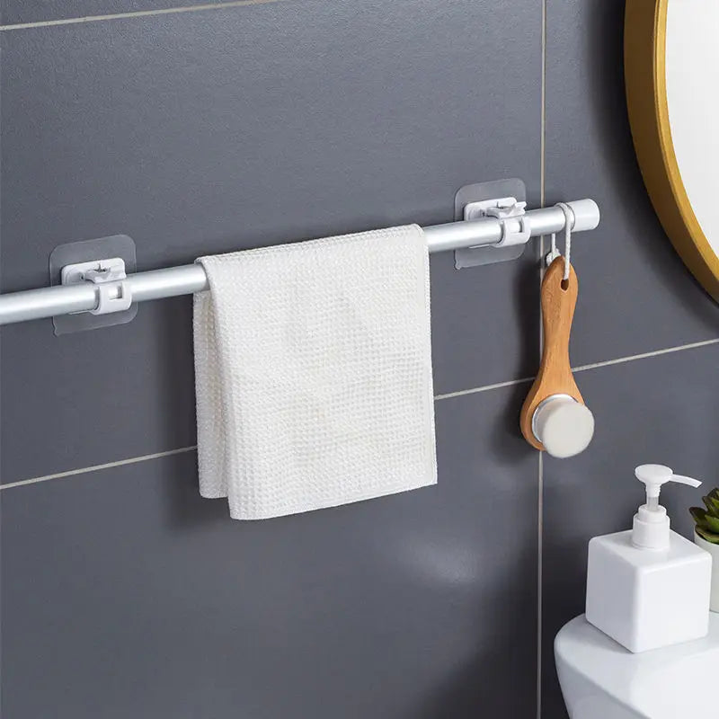 Set of 2/4/8 Self Adhesive Hooks For Curtain Rod, Clip Hook Window Curtains...