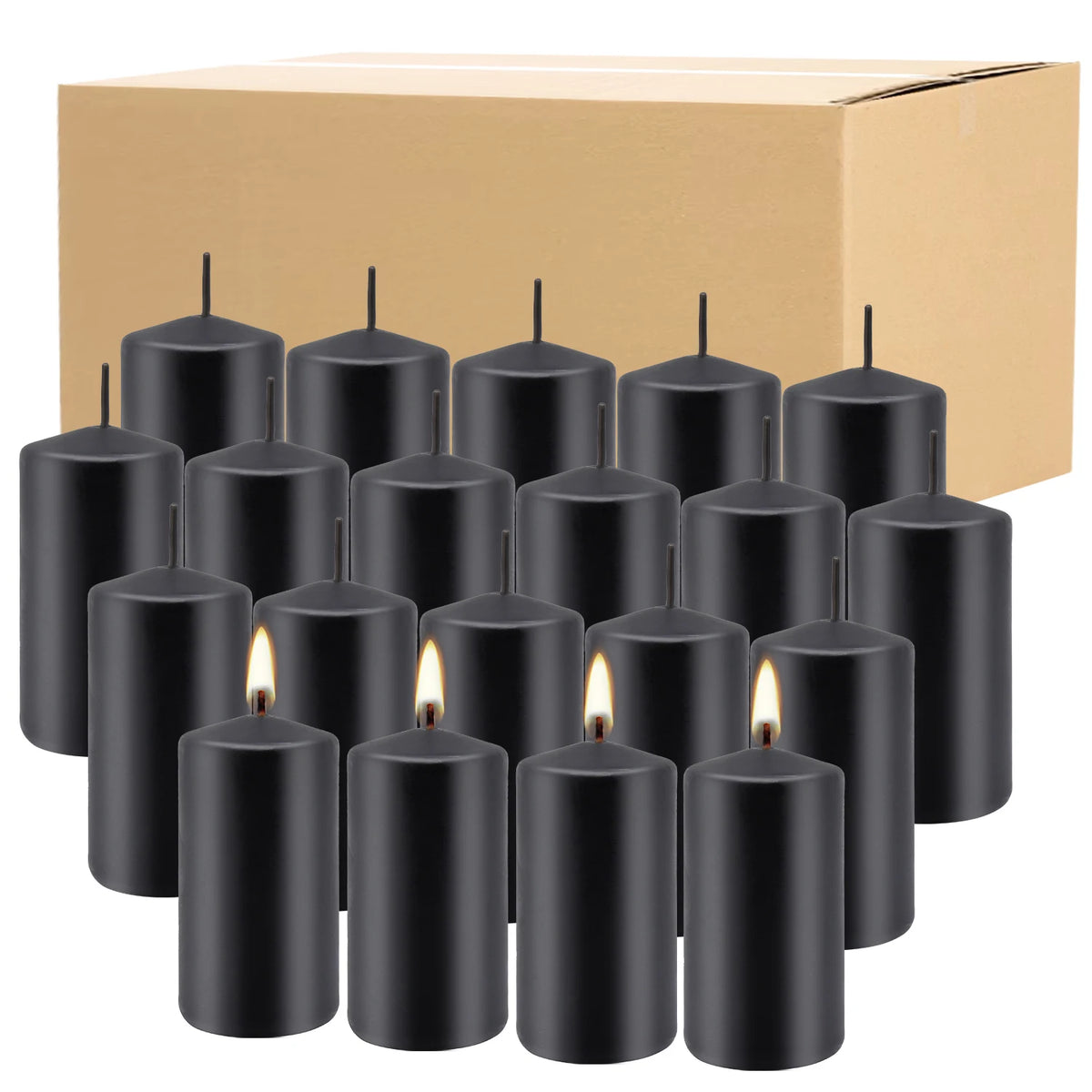 20 4-Inch Pillar Wax, 3 Colors...
