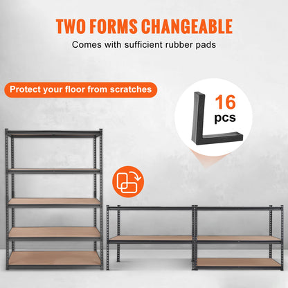 5 Layers Standing Storage Shelving Unit Heavy Duty Metal Rack