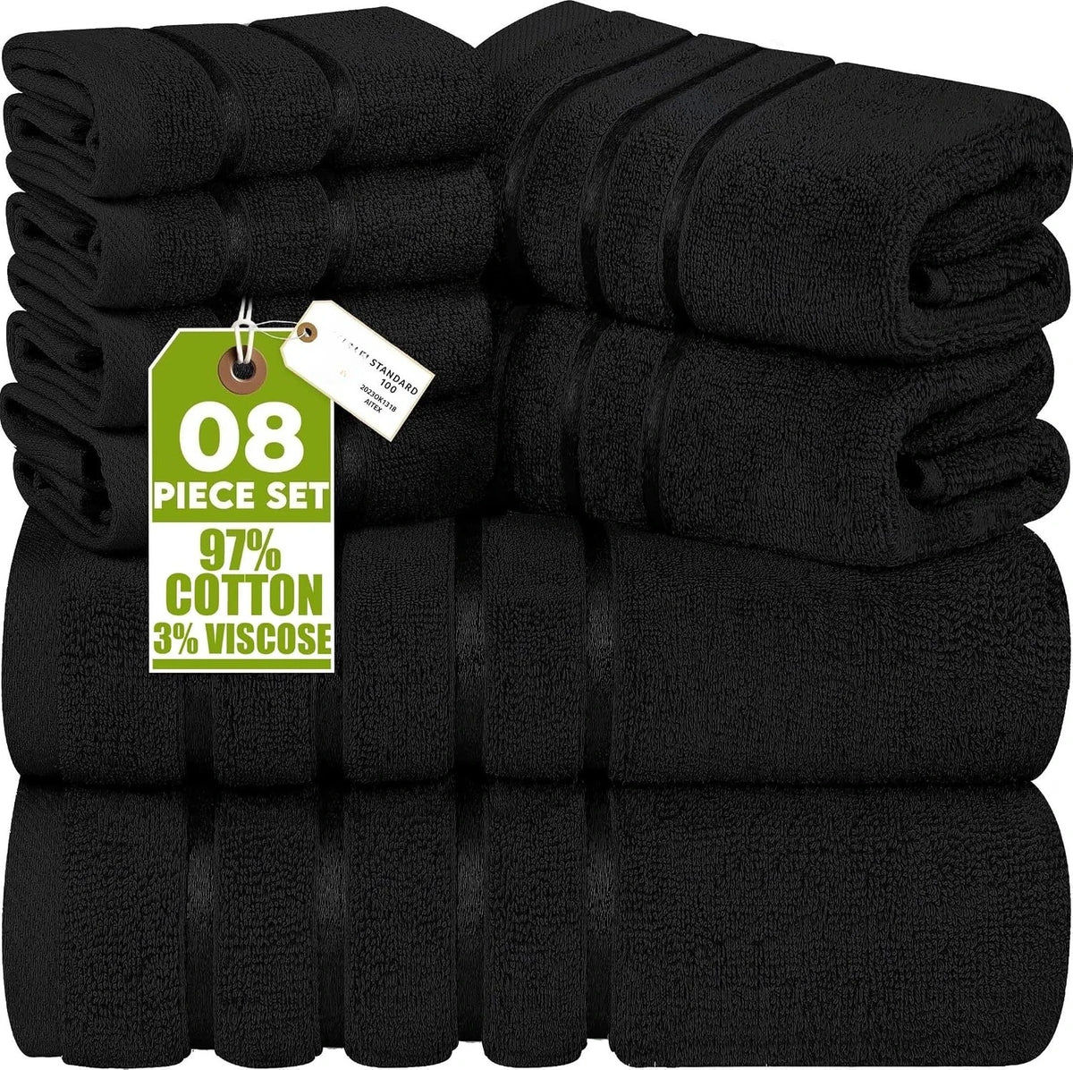 8Pcs And 8 Colors, Cotton Bath Towel 54x27 in. Hand Wash Cloth Combo For Bathroom....