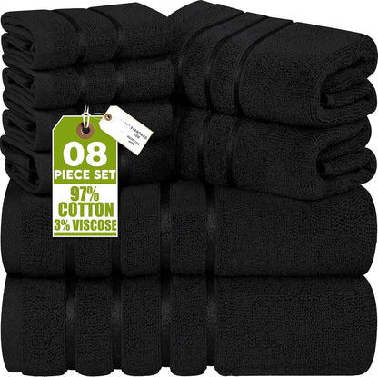 8Pcs And 8 Colors, Cotton Bath Towel 54x27 in. Hand Wash Cloth Combo For Bathroom....