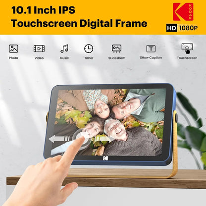Kodak WiFi Digital Picture Frame 10.1 inch with 16GB Built-in Memory,1280 * 800 Touch Screen Cloud 2.4GHz ...