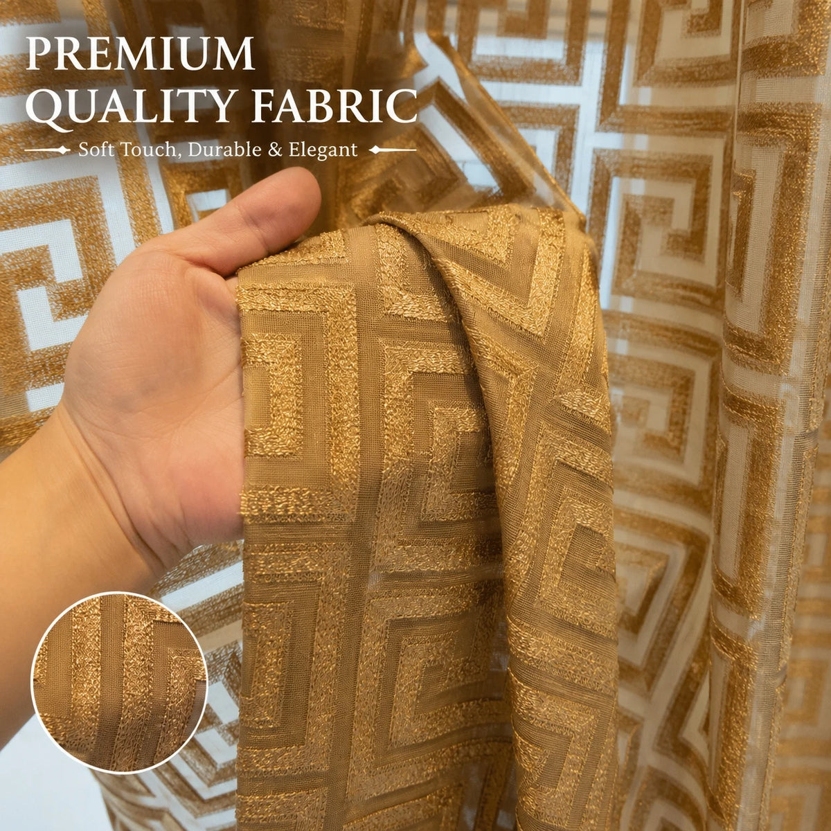 1 Or 2 Panel Embroidered Hollow Out Curtain, Sheer, for Bedroom Living Room, 2 Sizes.....