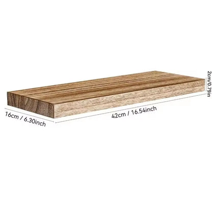 Floating Wooden Shelving Units With Hidden Brackets; Set Of 3....