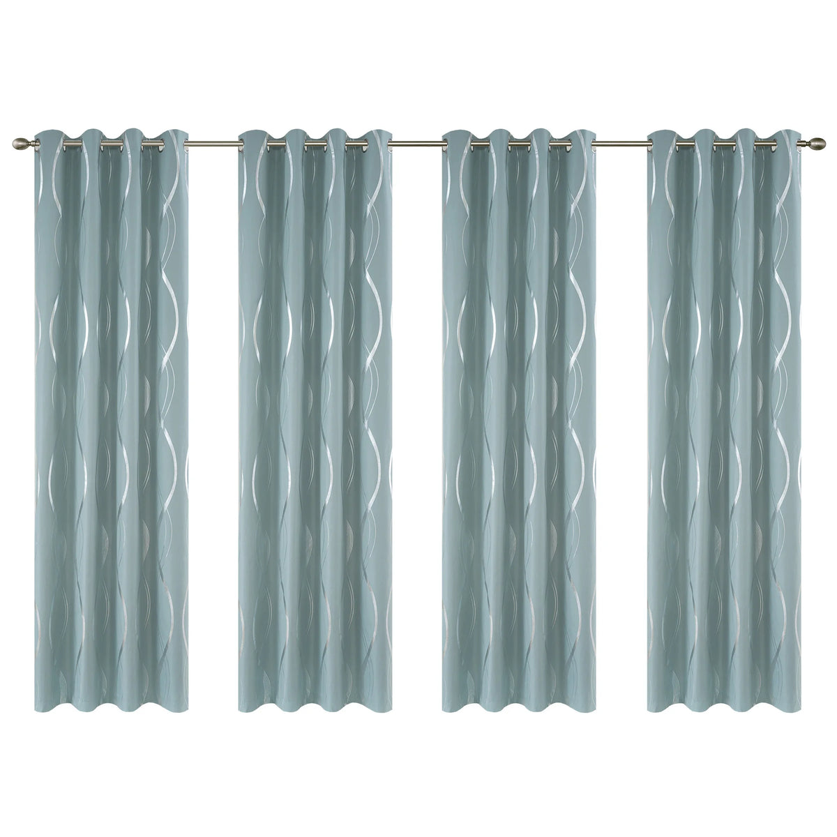 Luxury 100% Blackout Curtains Solid Color Window Drapes, Thermal Insulating Room Darkening with Eyelet Rings, 5 Colors, Many Sizes...