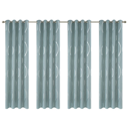 Luxury 100% Blackout Curtains Solid Color Window Drapes, Thermal Insulating Room Darkening with Eyelet Rings, 5 Colors, Many Sizes...