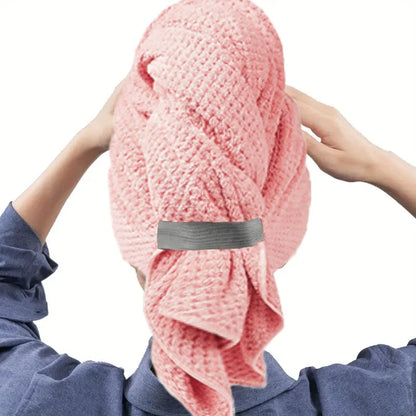 24x40 Inch 6 Colors, Microfiber Quick Dry Hair Towel, Very Absorbent & Soft, with Elastic Band....