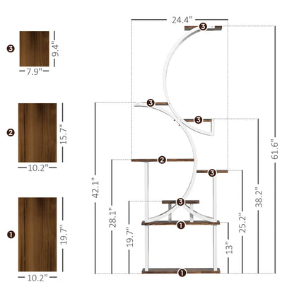 8 Tier Plant Stand Indoor, 62" Tall Plant Shelf,