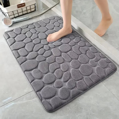 Non Slip Bathroom Mat Cobblestone Pattern, Absorbent, Machine Washable.....