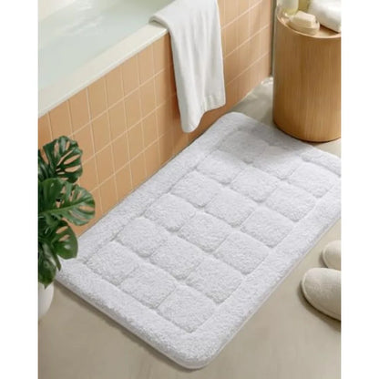 White Bath Mat 17x30, Absorbent Non-Slip Machine Washable.....