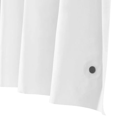 8G Heavy-Duty Shower Liner, 2-Pack Waterproof Plastic Liners with 3 Magnets and 12 Rust-Resistant Metal Grommet, 72 x 72 in (White Frost)