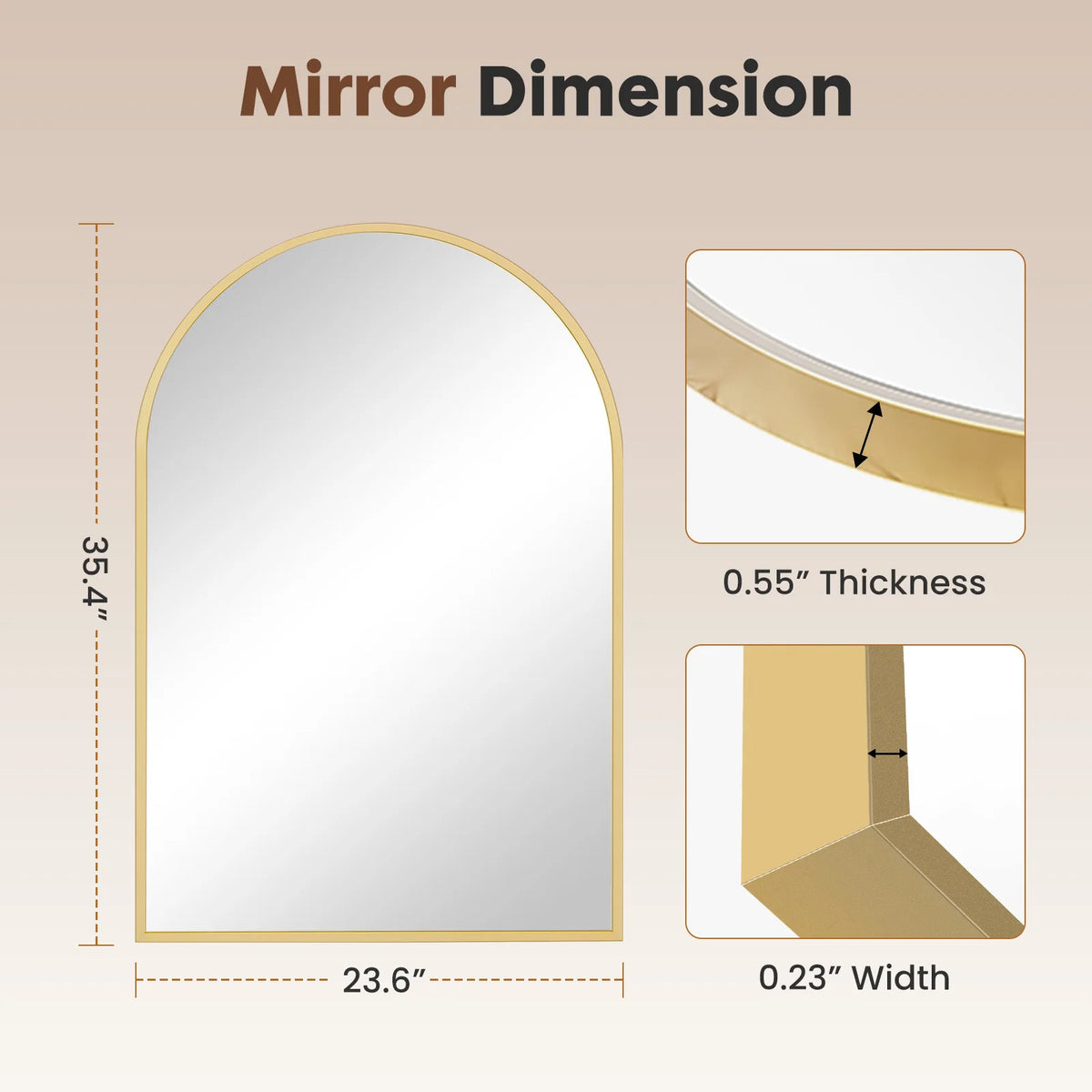 30"x38" Arched Bathroom Mirror....