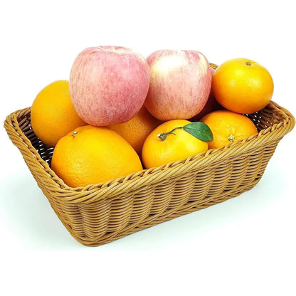 Handwoven Rattan Wicker Basket, Organizer for Fruits, Vegetables, Snacks....