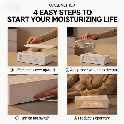 2026 5 Oz New Sunrise Golden Mountain Themed Air Diffuser Humidifier, Aromatherapy Essential Oil Diffuser, with Timer,