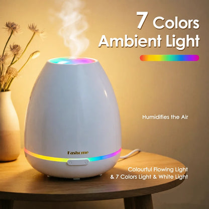 Essential Oil Diffuser, 10 Oz  Small Humidifier With 7 Color LED Lights, Fragrant Oil Humidifier, 3 Timer Auto-Shut Off, 2 Colors.....