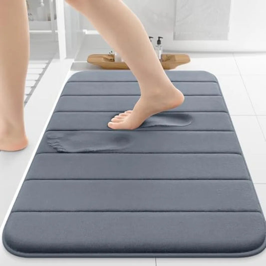 Memory Foam Bath Mat 30x20,  Absorbent , Non-Slip, Machine Wash Dry...