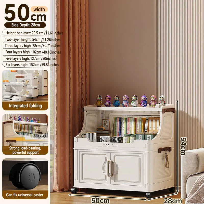 Multi-layer Plastic Storage Rack Stand Foldable Floor-standing
