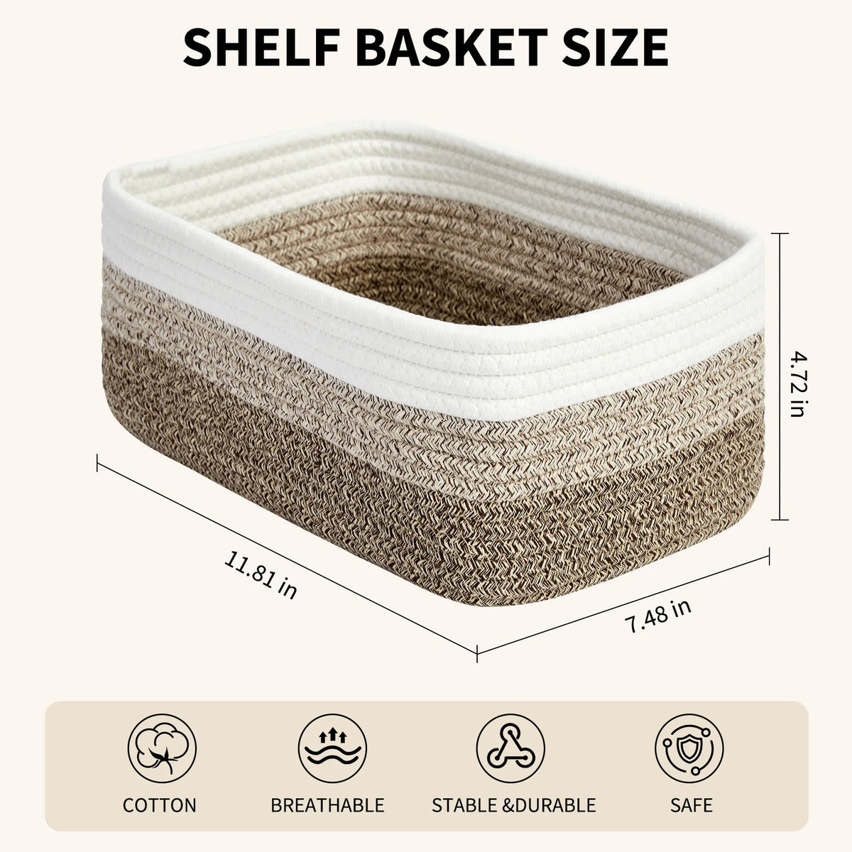 Cotton Rope Storage Basket Woven Basket