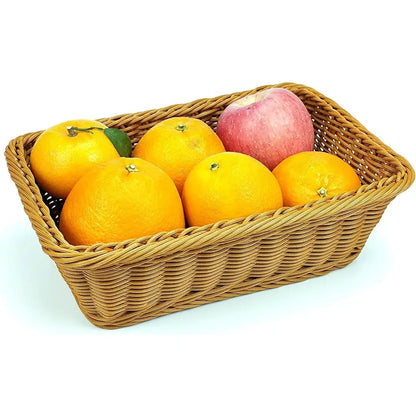 Handwoven Rattan Wicker Basket, Organizer for Fruits, Vegetables, Snacks....