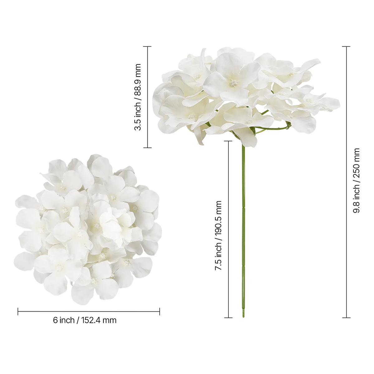Artificial Flowers Real Looking White Silk Hydrangea Bulk