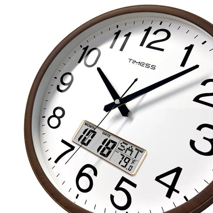13-inch Wood Grain Wall Clock, Perpetual Calendar, 8 Colors, AA Battery Needed.....