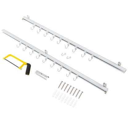 Ceiling Mount Curtain Track Kit, 3-6ft Adjustable Aluminum Alloy Curtain Track with 18 Hooks & 4 Brackets.....