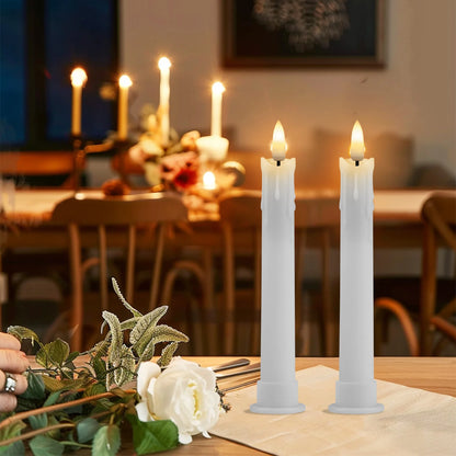 6/12 Pack Flameless LED  Candles, 6.6 Inches, Realistic Flickering 3D Wick  Remote Control, Needs 2- AAA Battery's