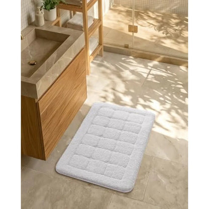 White Bath Mat 17x30, Absorbent Non-Slip Machine Washable.....