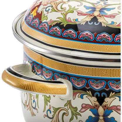 Enameled Cast Iron Stockpot with Cover, 4.5 Quart