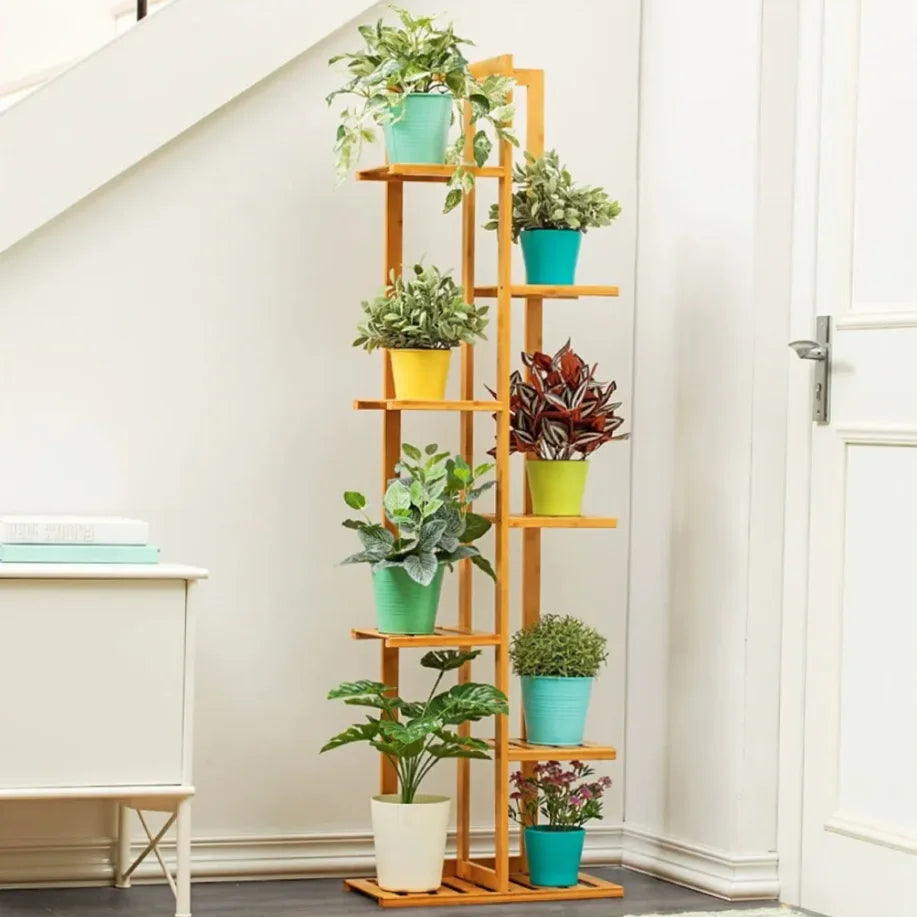Natural Bamboo Plant Stand, Indoor Outdoor,15.7x8x48 inch's....