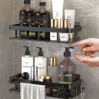 Bathroom Shelf No Drill Wall Mounted Aluminum