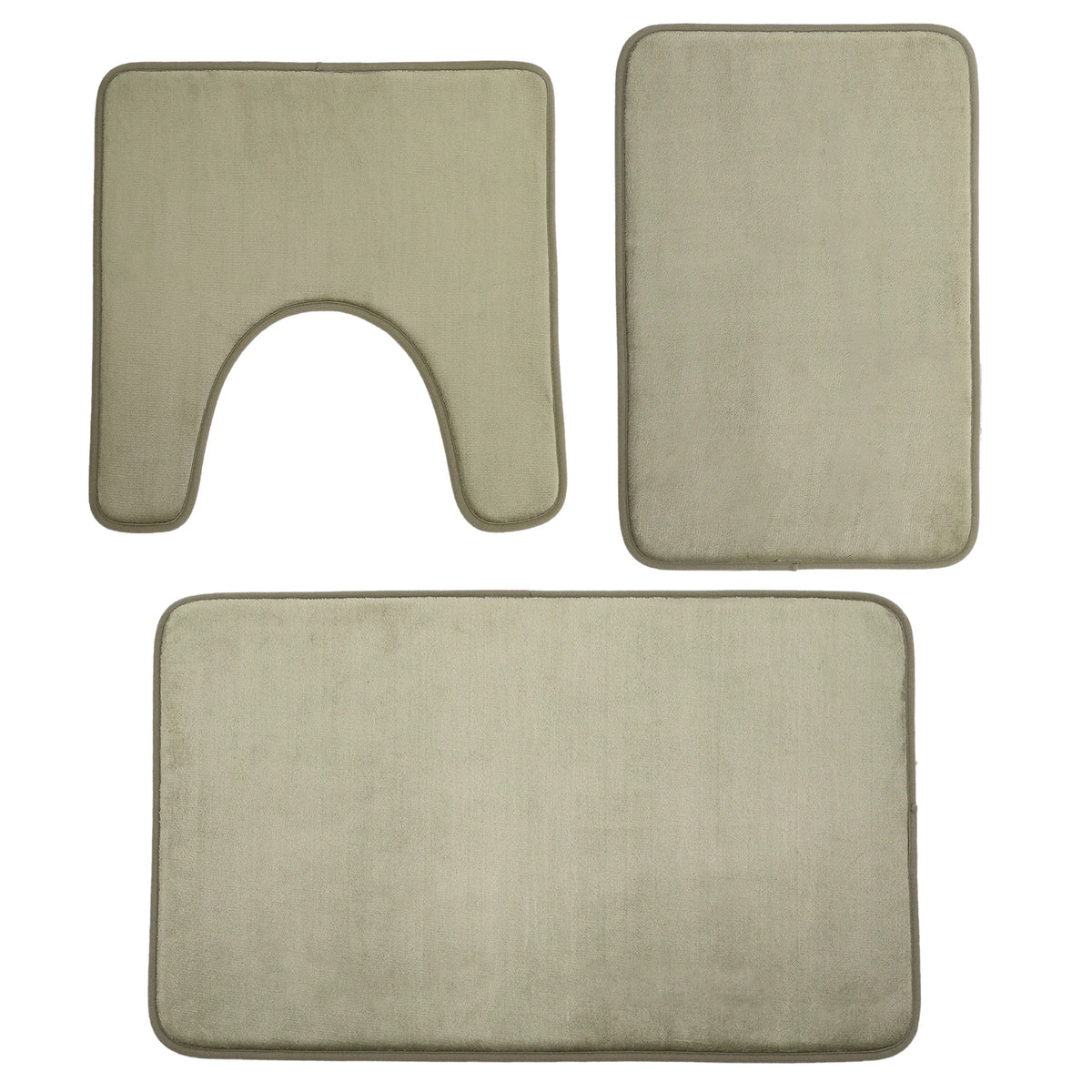 3-Piece Microfiber Bath Rug Set, Soft Non-Slip Washable....
