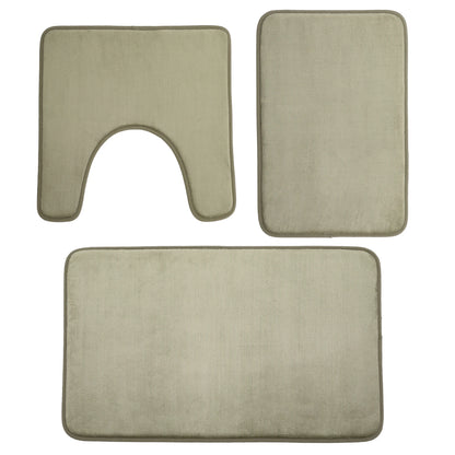 3-Piece Microfiber Bath Rug Set, Soft Non-Slip Washable....