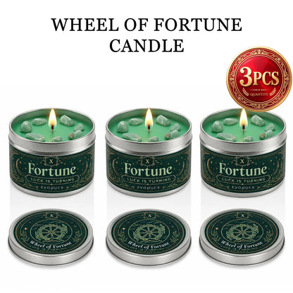 3/2/1 Sets Fortune Tarot Candle with Green Crystal Stones, Green Wax Scented, for Meditation, 3 Oz.
