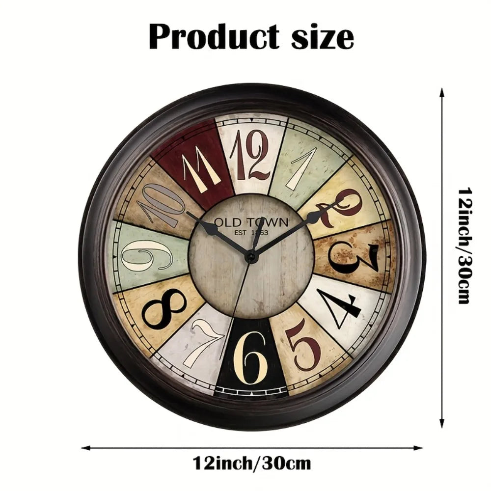 Vintage12, 10 Inch Wall Clock AA Battery