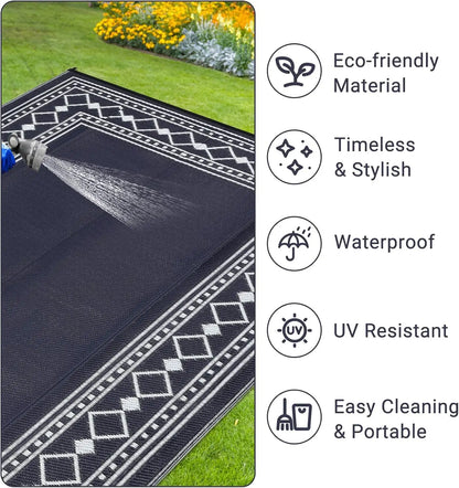 9x18/8X10FT Waterproof Plastic Carpet Washable Outdoor Mat