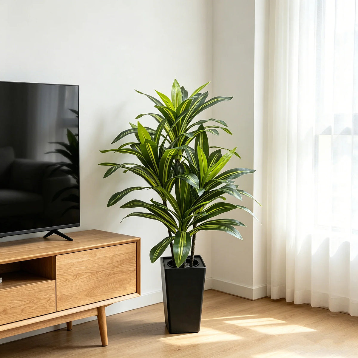 4/5/6 FT Artificial Plants Dracaena Tree, with Tall Planter....