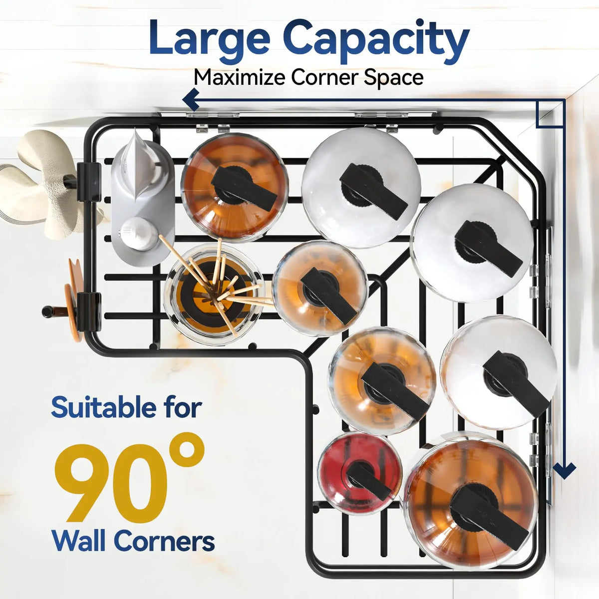 Shower Caddy, 5-Pack Organizer  with Soap Holder and 4 Removable Hooks No Drilling, Random Color Stainless Steal....