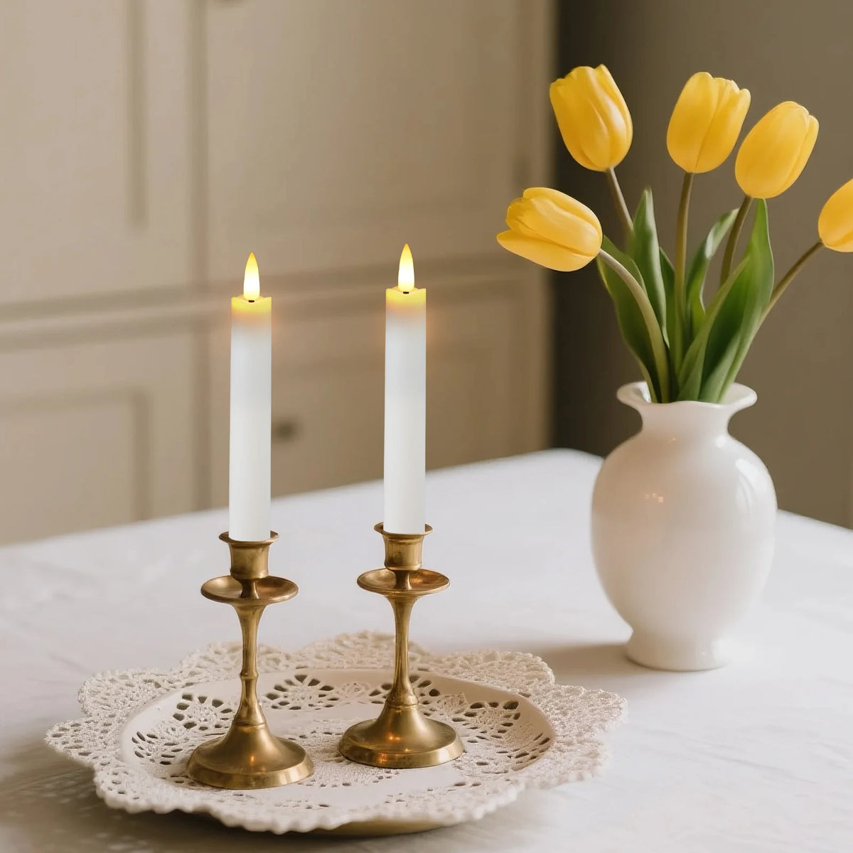 6.6 Inch LED Flameless  Candles with Remote, 6/12 PCS, 2 AAA Battery's needed, 3D Flickering