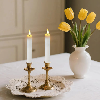 6.6 Inch LED Flameless  Candles with Remote, 6/12 PCS, 2 AAA Battery's needed, 3D Flickering