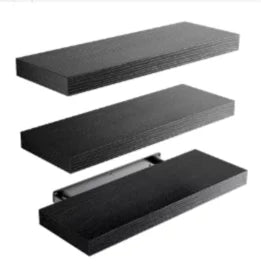 Floating Wooden Shelving Units With Hidden Brackets; Set Of 3....