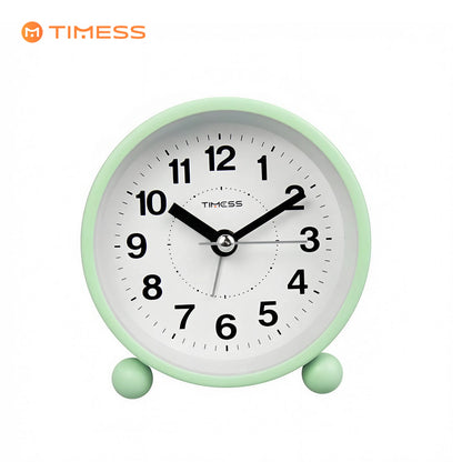 3.4 Inch Small Analog Alarm Clock, Silent Non-Ticking Clock with Loud Alarm, Battery Operated. 3 Colors....