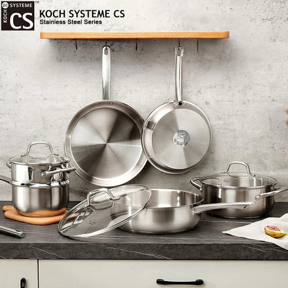 10 Piece Stainless Steel Kitchen Cookware Set....